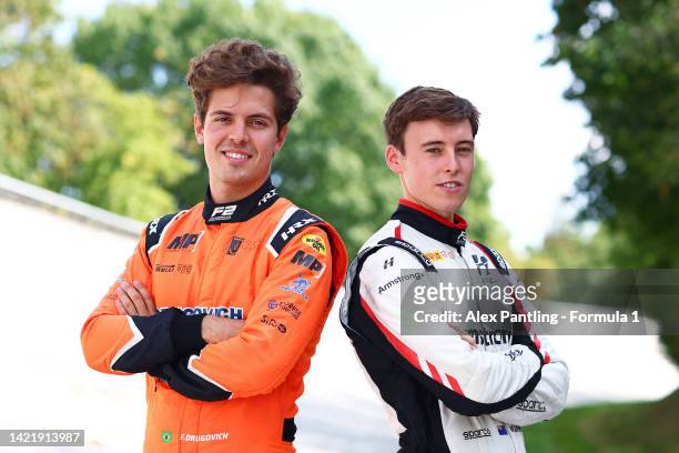Feature race winner at Round 12: Zandvoort Felipe Drugovich of Brazil and MP Motorsport and Sprint race winner at Round 12: Zandvoort, Marcus...