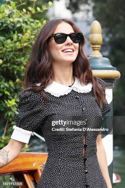 Giulia De Lellis is seen during the 79th Venice International Film Festival on September 08, 2022 in Venice, Italy.