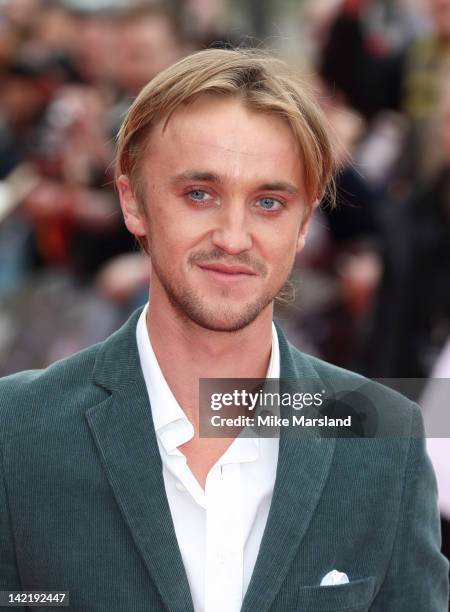 Tom Felton attends the grand opening of Warner Bros Studio Tour London at Leavesden Studios on March 31, 2012 in Watford, England.