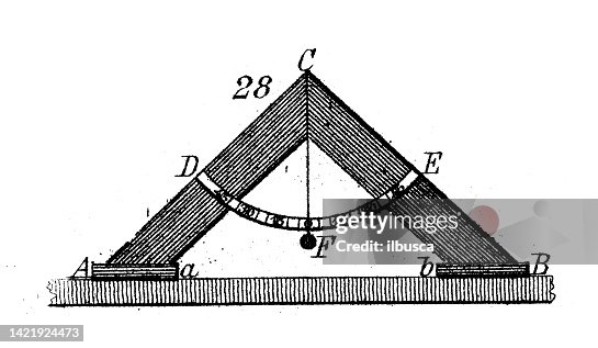 Pyramic Ruler Image Antique Illustration Mathematics And Geometry Geodesy Plumb Square ...
