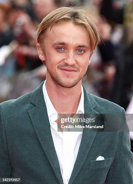 Tom Felton attends the grand opening of Warner Bros Studio Tour London at Leavesden Studios on March 31, 2012 in Watford, England.