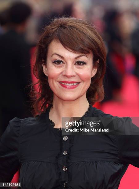 Helen McCrory attends the grand opening of Warner Bros Studio Tour London at Leavesden Studios on March 31, 2012 in Watford, England.