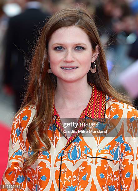 Bonnie Wright attends the grand opening of Warner Bros Studio Tour London at Leavesden Studios on March 31, 2012 in Watford, England.