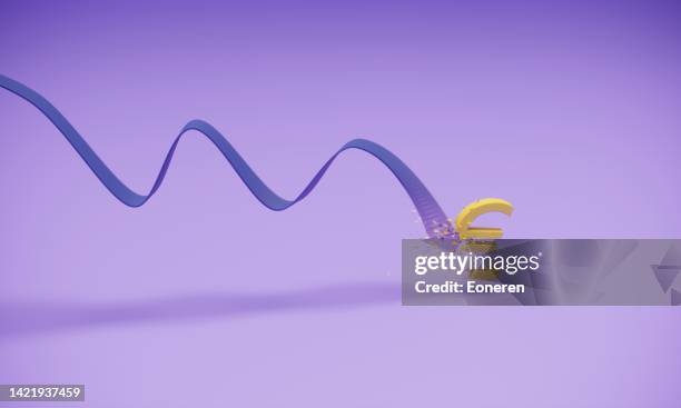 euro sign crash - inflation euro stock pictures, royalty-free photos & images