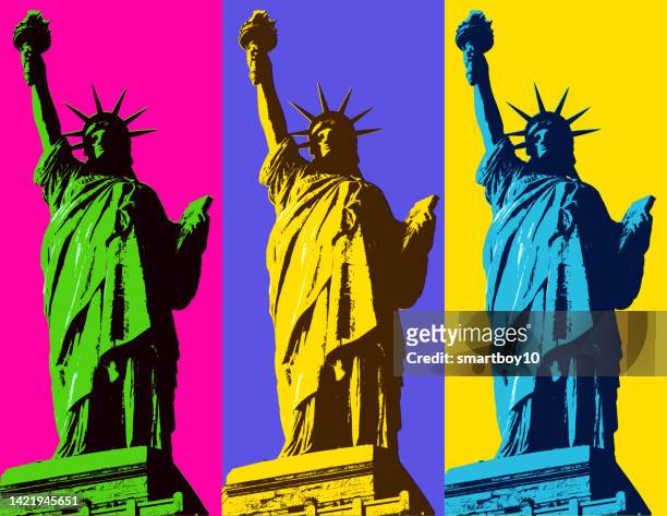 statue of liberty - freedom icon stock illustrations