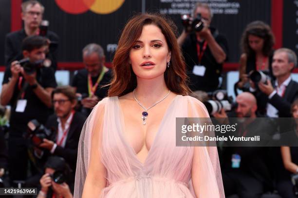 Giulia Elettra Gorietti attends the "Blonde" red carpet at the 79th Venice International Film Festival on September 08, 2022 in Venice, Italy.