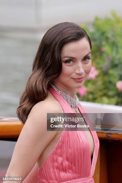 Ana de Armas arrives at the Hotel Excelsior during the 79th Venice International Film Festival on September 08, 2022 in Venice, Italy.