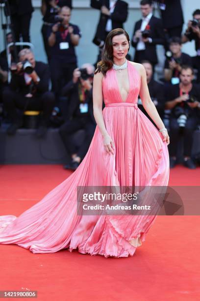 Ana de Armas attends the Netflix Film "Blonde" red carpet at the 79th Venice International Film Festival on September 08, 2022 in Venice, Italy.