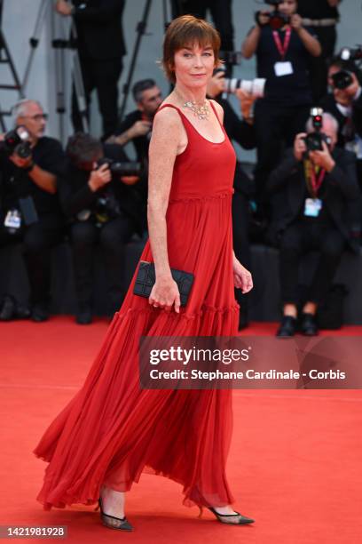 Julianne Nicholson attends the "Blonde" red carpet at the 79th Venice International Film Festival on September 08, 2022 in Venice, Italy.