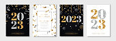 2023 gold poster set New Year