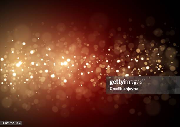 ilustrações de stock, clip art, desenhos animados e ícones de glittering abstract red golden christmas lights - rose gold