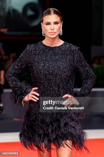 Claudia Galanti attends the "Siccità" red carpet at the 79th Venice International Film Festival on September 08, 2022 in Venice, Italy.