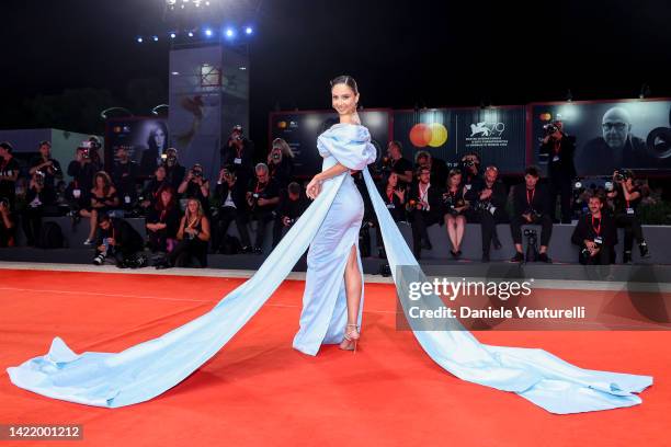 Gloria Patricia Contreras attends the "Siccità" red carpet at the 79th Venice International Film Festival on September 08, 2022 in Venice, Italy.