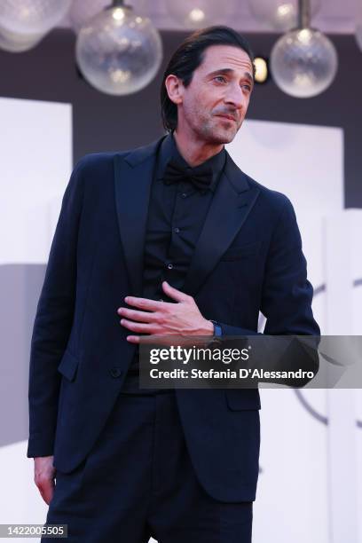 Adrien Brody attends the "Blonde" red carpet at the 79th Venice International Film Festival on September 08, 2022 in Venice, Italy.