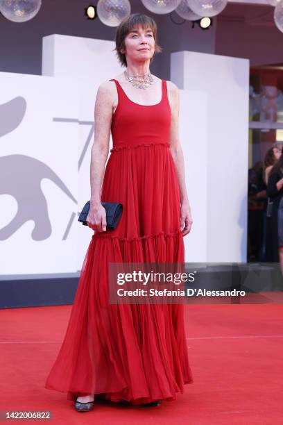 Julianne Nicholson attends the "Blonde" red carpet at the 79th Venice International Film Festival on September 08, 2022 in Venice, Italy.