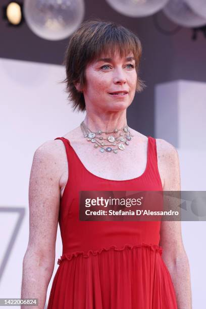 Julianne Nicholson attends the "Blonde" red carpet at the 79th Venice International Film Festival on September 08, 2022 in Venice, Italy.