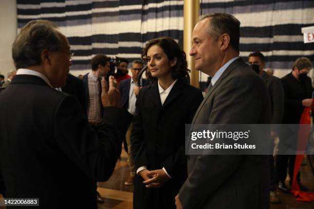 Yo-Yo Ma, Rose Kennedy Schlossberg, and second gentleman of the United States Douglas Emhof attend the "Art And Ideals: President John F. Kennedy"...