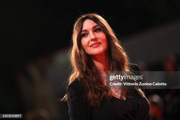 Monica Bellucci attends the "Siccità" red carpet at the 79th Venice International Film Festival on September 08, 2022 in Venice, Italy.