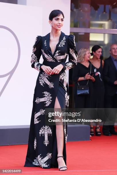 Rocio Munoz Morales attends the "Blonde" red carpet at the 79th Venice International Film Festival on September 08, 2022 in Venice, Italy.