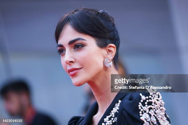 Rocio Munoz Morales attends the "Blonde" red carpet at the 79th Venice International Film Festival on September 08, 2022 in Venice, Italy.