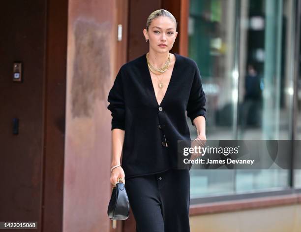 Gigi Hadid is seen on the streets of Manhattan on September 08, 2022 in New York City.