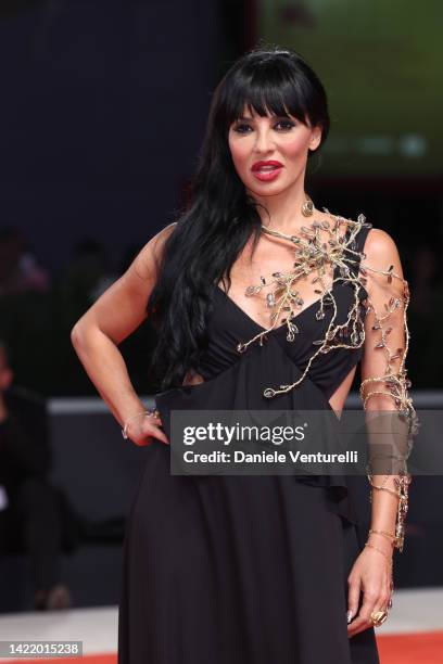 Miriana Trevisan attends the "Siccità" red carpet at the 79th Venice International Film Festival on September 08, 2022 in Venice, Italy.