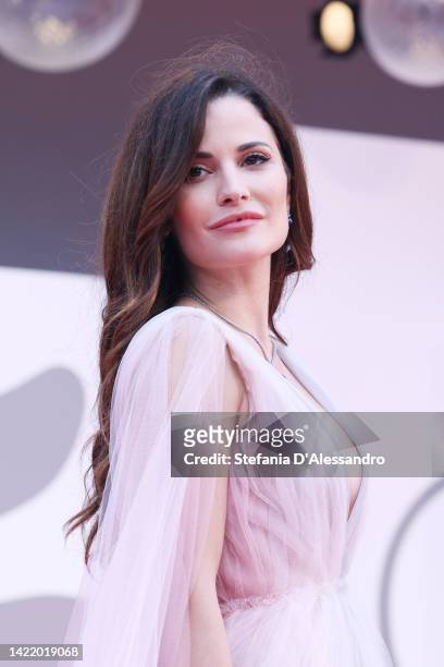 Giulia Elettra Gorietti attends the "Blonde" red carpet at the 79th Venice International Film Festival on September 08, 2022 in Venice, Italy.