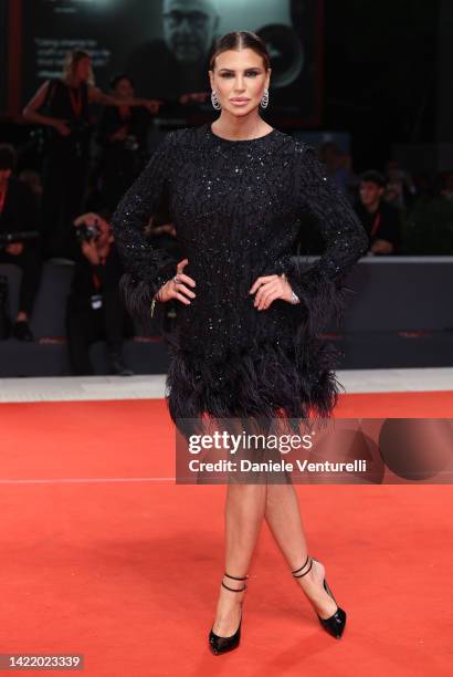 Claudia Galanti attends the "Siccità" red carpet at the 79th Venice International Film Festival on September 08, 2022 in Venice, Italy.