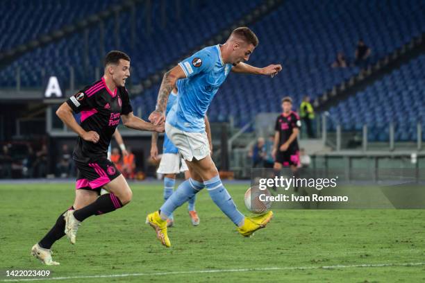 Sergej Milinković-Savić of SS Lazio during the UEFA Europa League group F match between SS Lazio and Feyenoord at Stadio Olimpico on September 08,...