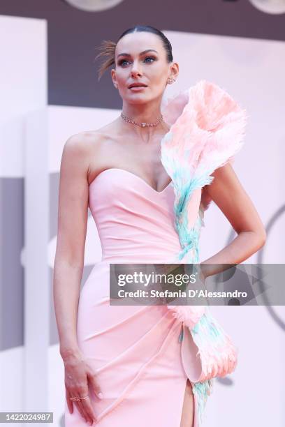 Paola Turani attends the "Blonde" red carpet at the 79th Venice International Film Festival on September 08, 2022 in Venice, Italy.