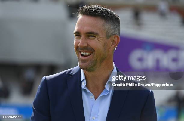 Kevin Pietersen reacts before the third Test between England and South Africa at The Kia Oval on September 08, 2022 in London, England.