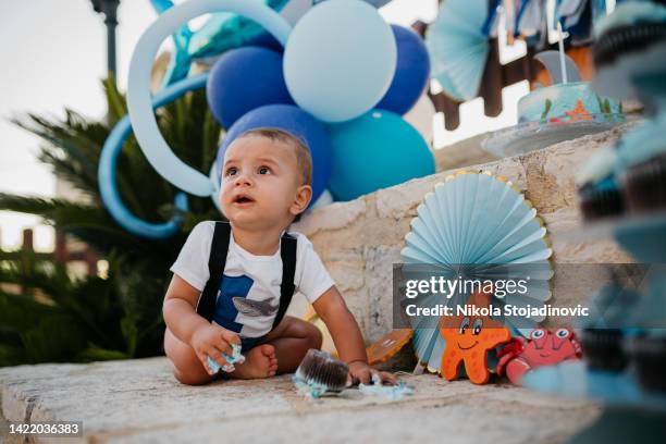 first birthday party - 1st birthday cake stock pictures, royalty-free photos & images