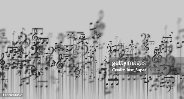 diseño de fondo musical. notas de escritura musical - musica fotografías e imágenes de stock