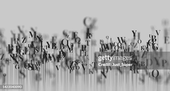 Abstract design with letters background Abstract design with letters background