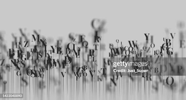 abstract design with letters background - schrijven stockfoto's en -beelden