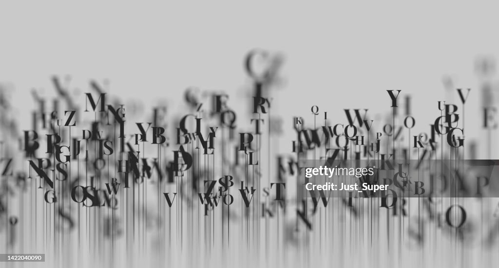 Abstract design with letters background