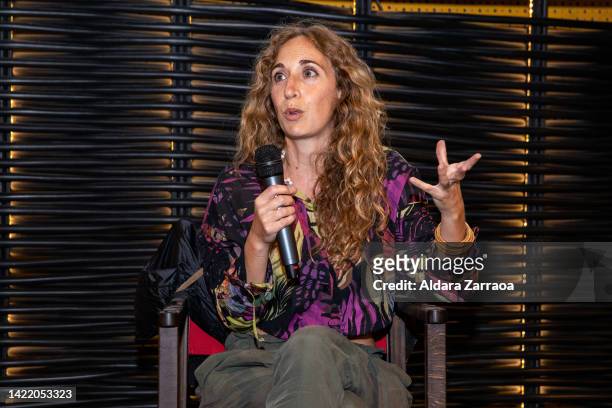 Film director Marta Aledo speaks during the Directed By Women 2022 Festival at Matadero on September 08, 2022 in Madrid, Spain.