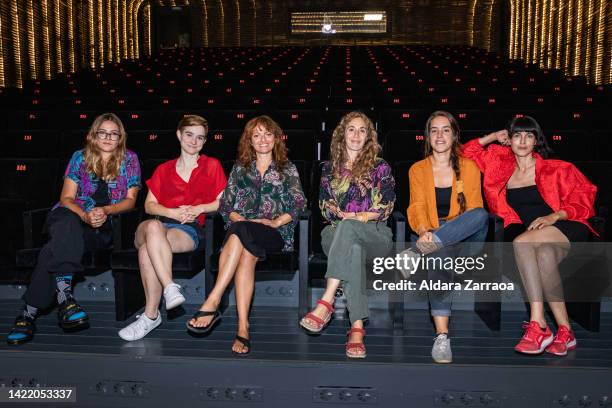 Elena Ventura, Claudia Baulies, Francesca Svampa, Marta Aledo, Ana Lambarri and Nerea Barros attend the Directed By Women 2022 Festival at Matadero...