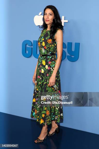 Huma Abedin attends Apple TV+'s "Gutsy" New York premiere at Times Center Theatre on September 08, 2022 in New York City.