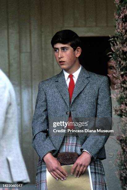 View of Prince Charles, Prince of Wales during the Braemar Gathering, Braemar, Scotland, 1964.