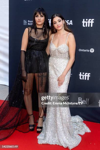 Sara Mardini and Yusra Mardini attend the Opening Night Gala Premiere of "The Swimmers" during the 2022 Toronto International Film Festival at Roy...