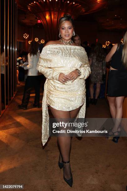 Catie Li attends New York Fashion Week with Vogue at the Smart Toxin event on September 8th at the Standard Hotel on September 08, 2022 in New York...