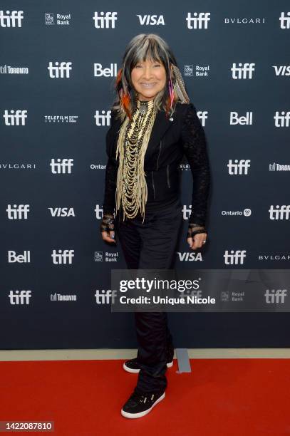 Buffy Sainte-Marie attends the "Buffy Sainte-Marie: Carry It On" Premiere during the 2022 Toronto International Film Festival at TIFF Bell Lightbox...