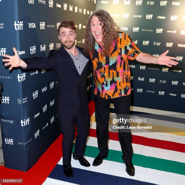 Daniel Radcliffe and "Weird Al" Yankovic attend the "Weird: The Al Yankovic Story" Premiere during the 2022 Toronto International Film Festival at...