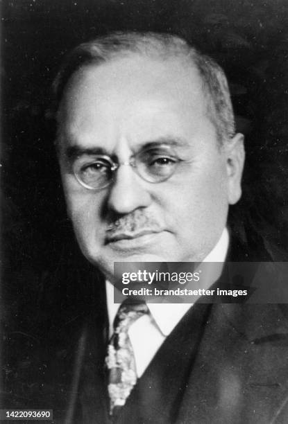 Portrait of the Austrian doctor and psychotherapist Alfred Adler. About 1920.