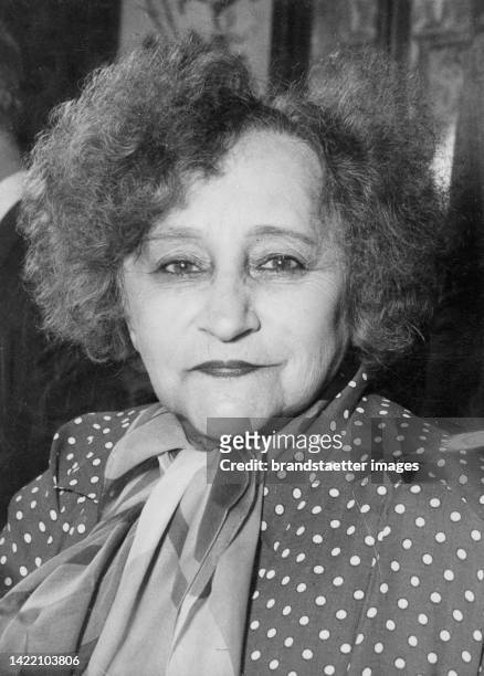 The French writer and variety artist Colette. About 1950.
