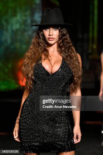Celina Smith walks the runway at Alexandra Popescu-York at New York Fashion Week Powered By Art Hearts Fashion September 2022 at The Angel Orensanz...