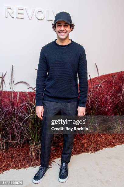 David Dobrik attends the REVOLVE Gallery NYFW Presentation at Hudson Yards on September 8, 2022 in New York City.