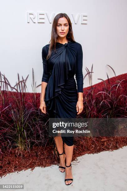 Irina Shayk attends the REVOLVE Gallery NYFW Presentation at Hudson Yards on September 8, 2022 in New York City.