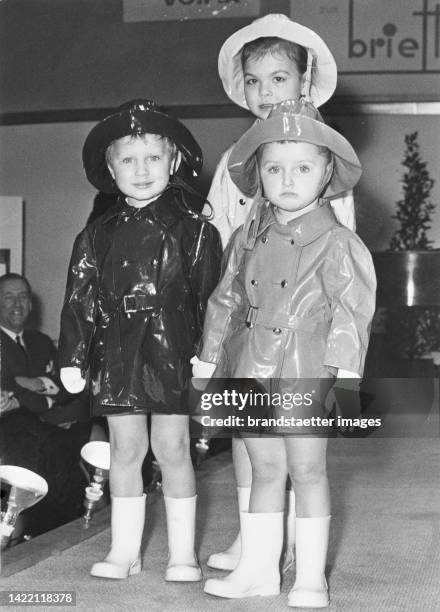 Children's fashion at a spring and summer fashion show by Deim & Sohn at the Hotel Intercontinental. Vienna. 4 March 1966.